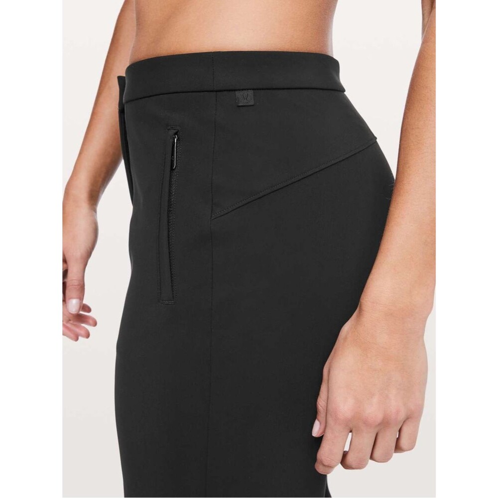 Lululemon On The Move Black Pants Size 10 Stretch Travel Career - Picture 4 of 11